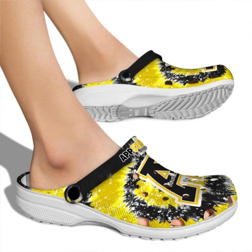 appalachian state mountaineers radiant burst effect clog fashion forward