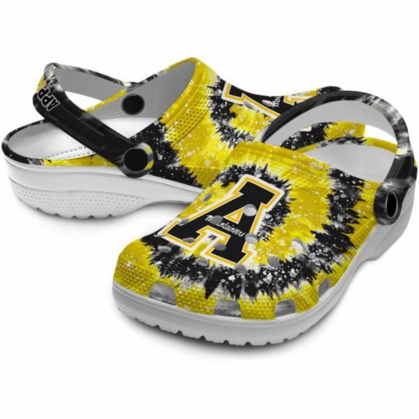 appalachian state mountaineers radiant burst effect clog high quality