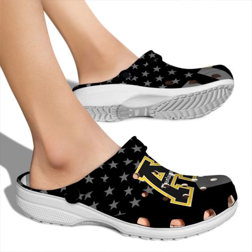 appalachian state mountaineers stellar stripes theme clog fashion forward