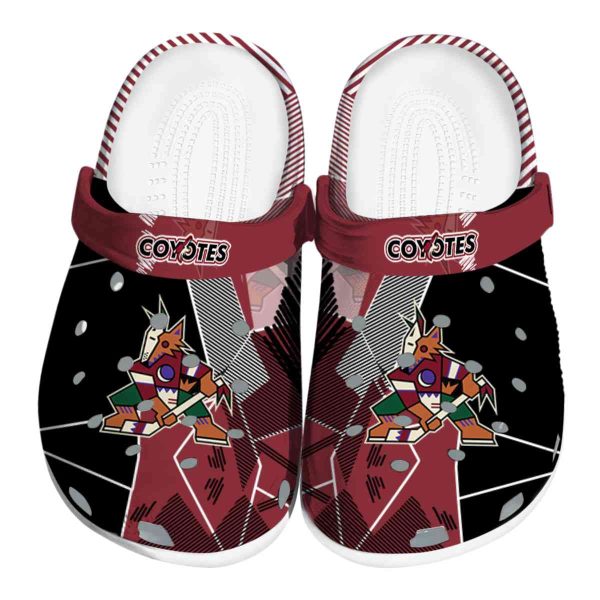 arizona coyotes geometric background clog best selling