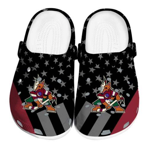 arizona coyotes stellar stripes theme clog best selling