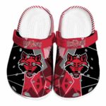 Arkansas State Red Wolves Geometric Background Clog 1 arkansas state red wolves geometric background clog best selling