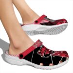arkansas state red wolves geometric background clog best selling