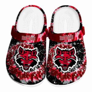 arkansas state red wolves radiant burst effect clog best selling