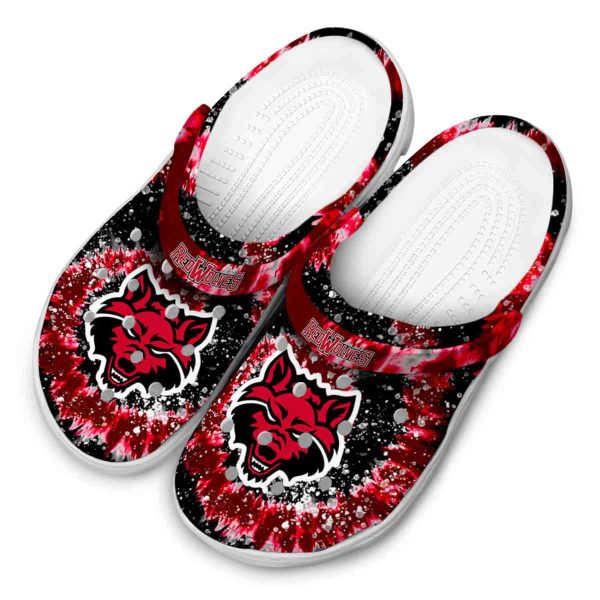 arkansas state red wolves radiant burst effect clog latest model