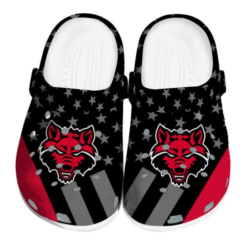 arkansas state red wolves stellar stripes theme clog best selling