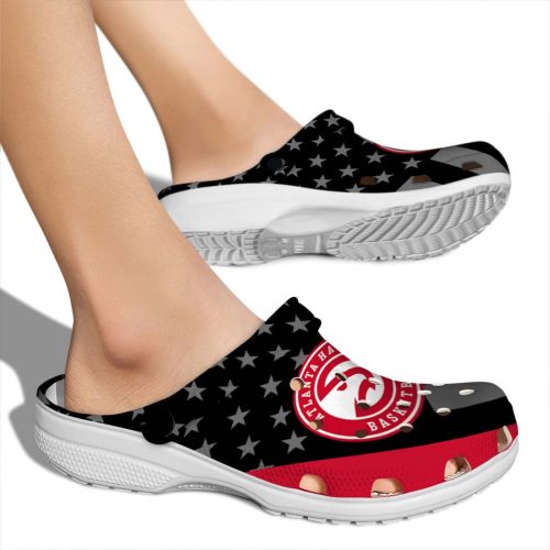 atlanta hawks stellar stripes theme clog fashion forward