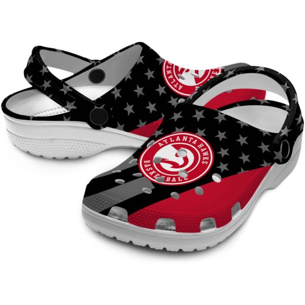 atlanta hawks stellar stripes theme clog high quality