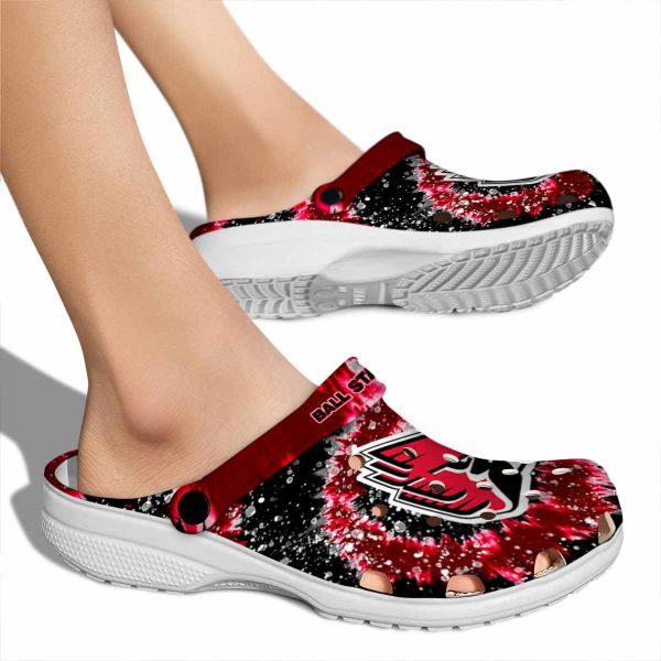 ball state cardinals radiant burst effect clog fashion forward