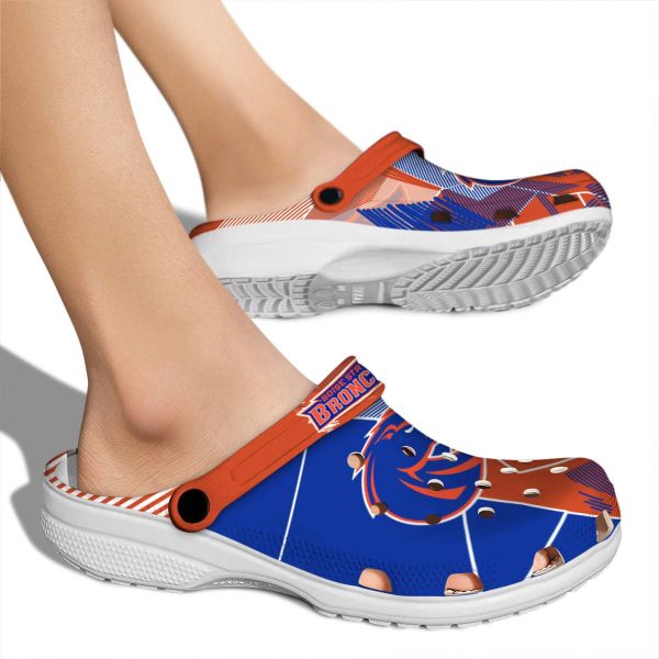 boise state broncos geometric background clog fashion forward