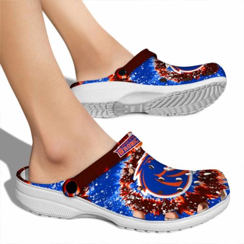 boise state broncos radiant burst effect clog fashion forward