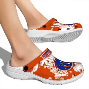 boise state broncos splatter graphics clog fashion forward