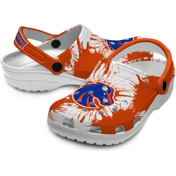 boise state broncos splatter graphics clog high quality