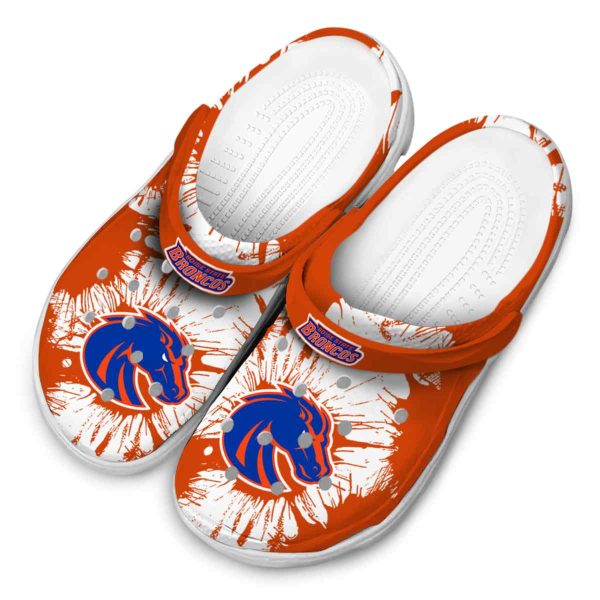 boise state broncos splatter graphics clog latest model