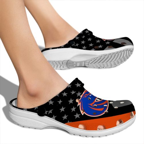 boise state broncos stellar stripes theme clog fashion forward