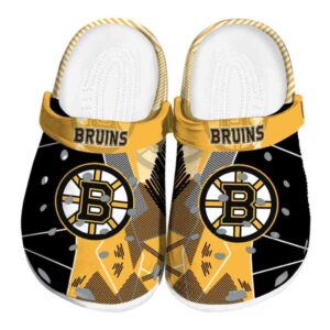 boston bruins geometric background clog best selling