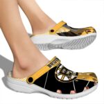 boston bruins geometric background clog best selling