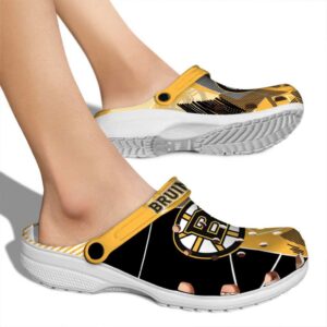 boston bruins geometric background clog fashion forward