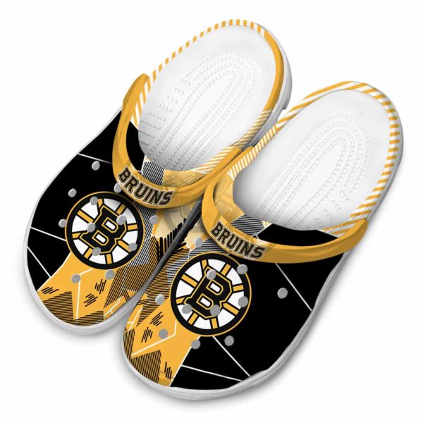 boston bruins geometric background clog latest model