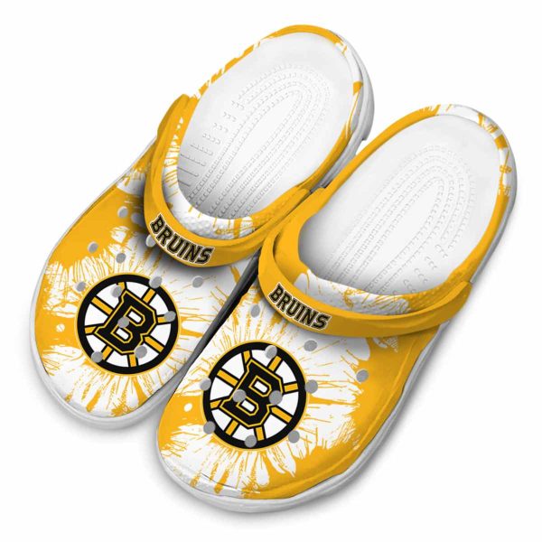 boston bruins splatter graphics clog latest model