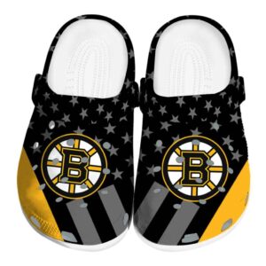 boston bruins stellar stripes theme clog best selling