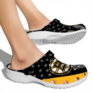 boston bruins stellar stripes theme clog fashion forward