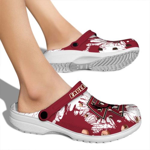 boston college eagles splatter graphics clog fashion forward