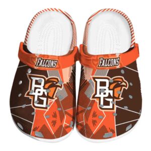 bowling green falcons geometric background clog best selling