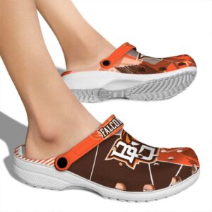 bowling green falcons geometric background clog fashion forward