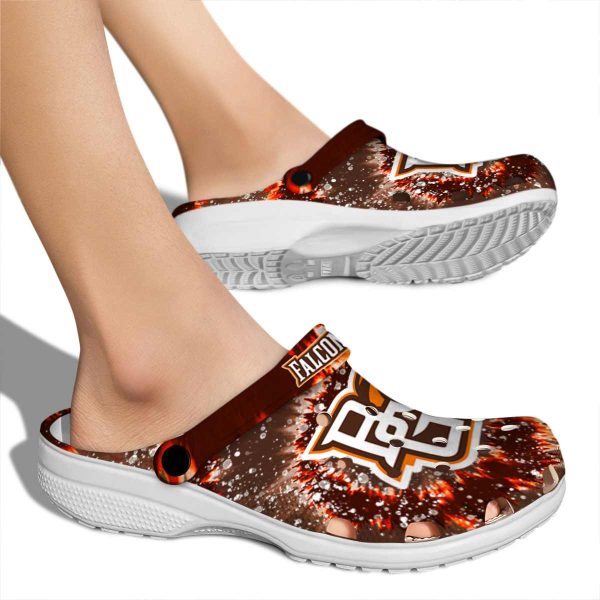 bowling green falcons radiant burst effect clog fashion forward
