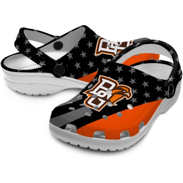 bowling green falcons stellar stripes theme clog high quality