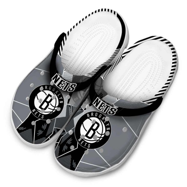 brooklyn nets geometric background clog latest model