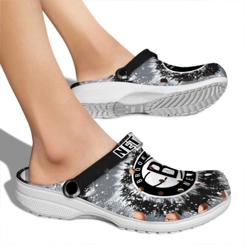 brooklyn nets radiant burst effect clog fashion forward