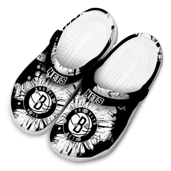 brooklyn nets splatter graphics clog latest model
