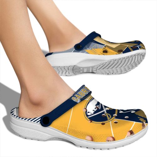 buffalo sabres geometric background clog fashion forward