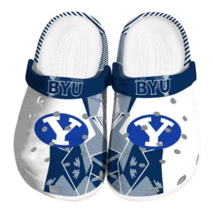 byu cougars geometric background clog best selling
