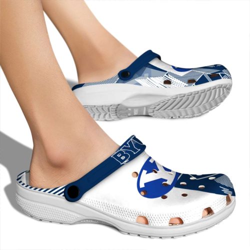 byu cougars geometric background clog fashion forward