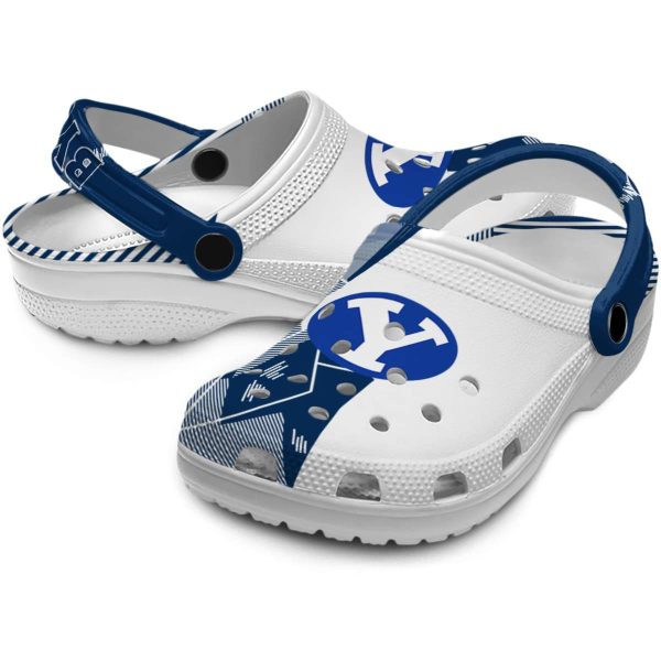 byu cougars geometric background clog high quality
