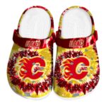 calgary flames radiant burst effect clog best selling