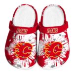 calgary flames splatter graphics clog best selling
