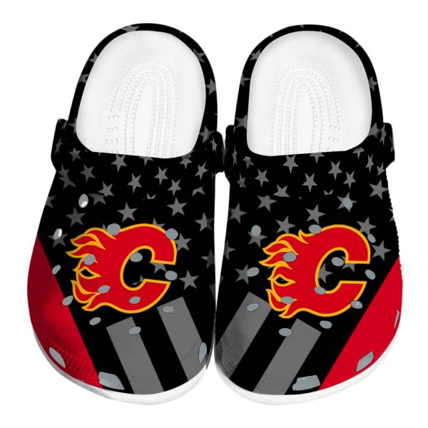 calgary flames stellar stripes theme clog best selling