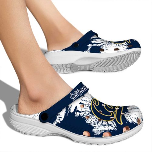 california golden bears splatter graphics clog fashion forward