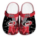 carolina hurricanes geometric background clog best selling