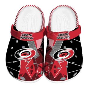 carolina hurricanes geometric background clog best selling