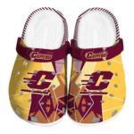 central michigan chippewas geometric background clog best selling
