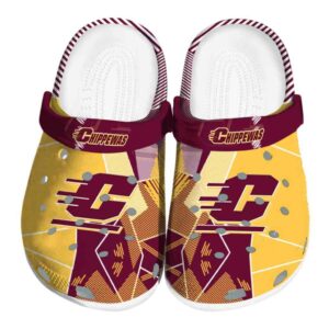 central michigan chippewas geometric background clog best selling
