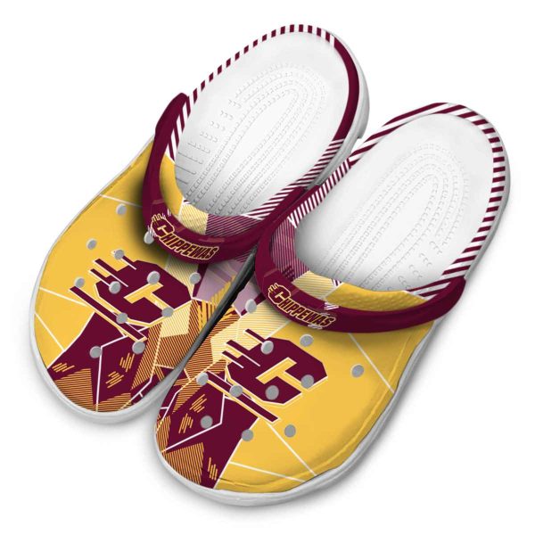 central michigan chippewas geometric background clog latest model