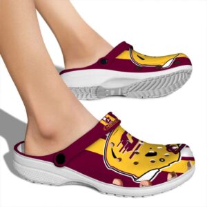 central michigan chippewas helmet stripes clog fashion forward