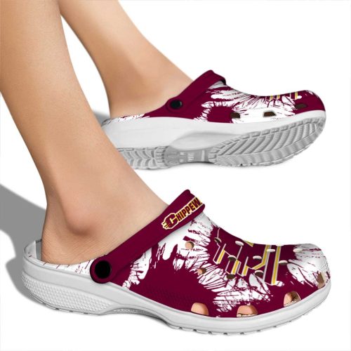 central michigan chippewas splatter graphics clog fashion forward