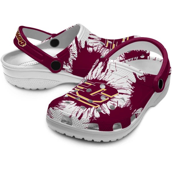 central michigan chippewas splatter graphics clog high quality